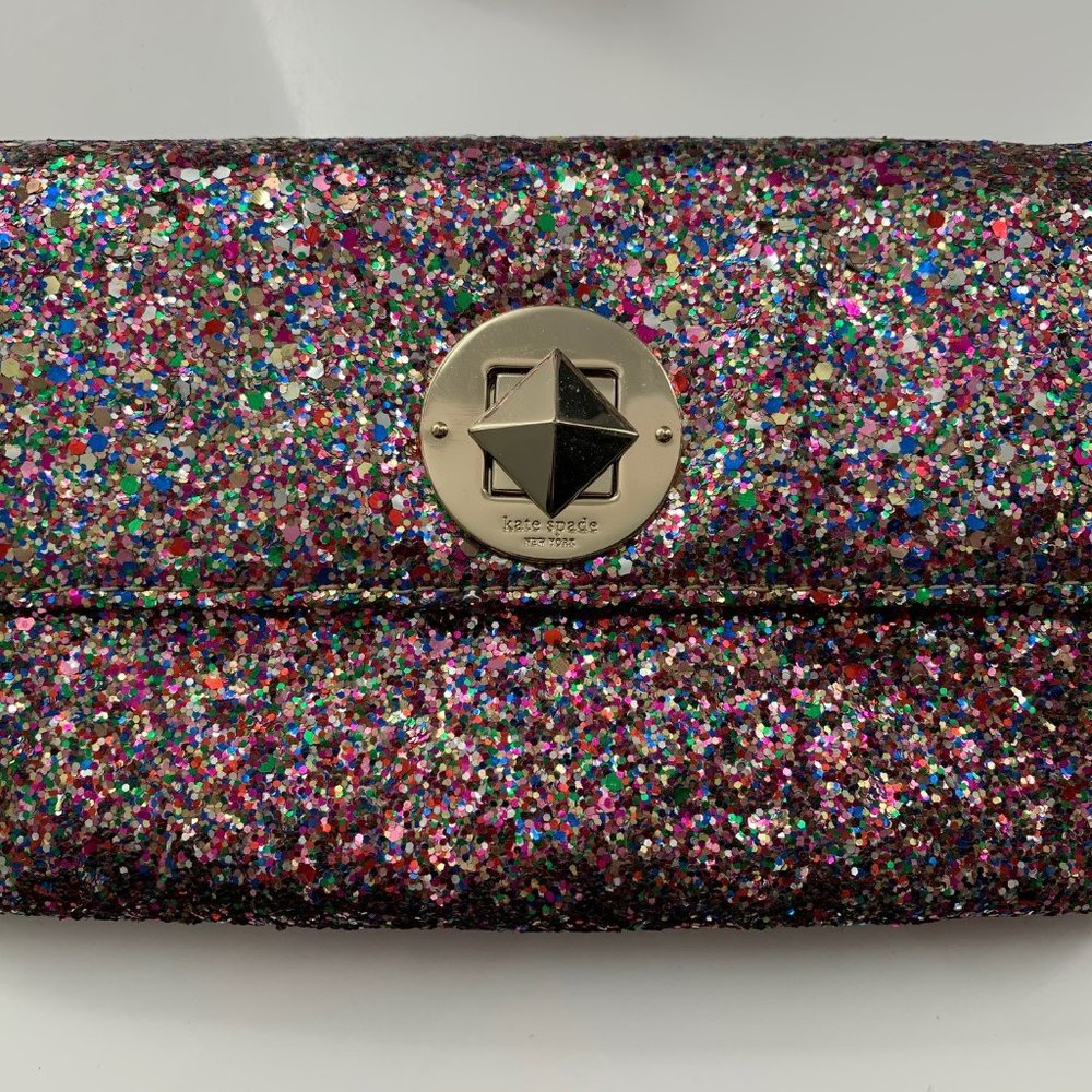 Kate Spade Rainbow Glitter Clutch - Beautiful!!